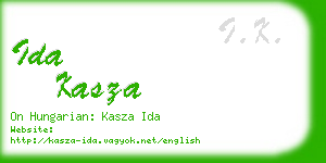 ida kasza business card